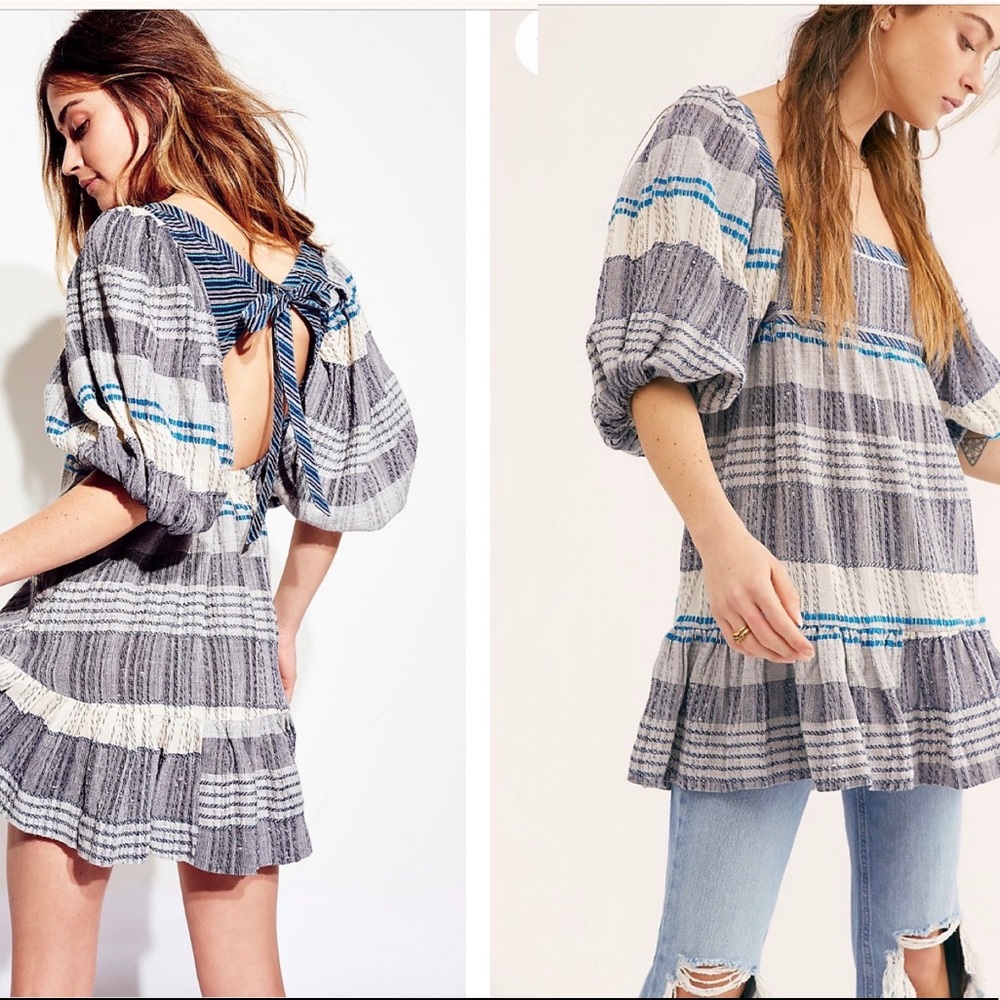 Free People All Lined Up Mini Dress